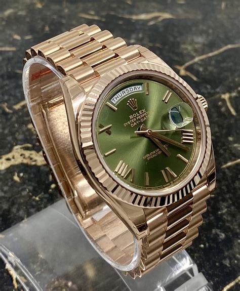 rolex green gold|rolex day date 40 228235.